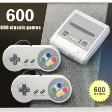 Ретро семья Мини ТВ игровая консоль Классическая портативная игровая консоль встроенный 600 игр Поддержка AV Out двойной геймпад управления