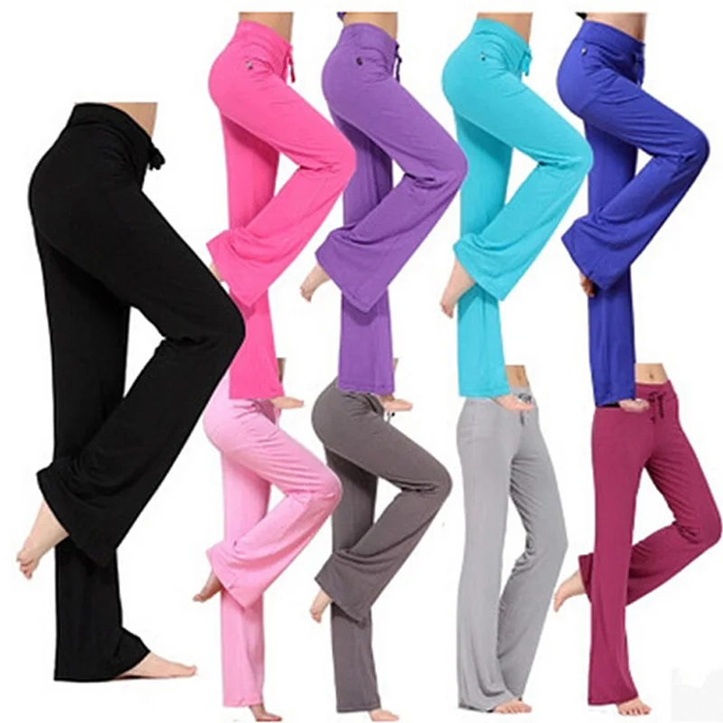 

Women Yoga Pants Loose Gym Workout Training Long Bloomers Trousers Elastic Female Sports Exercise Fitness Running Jogging Pants