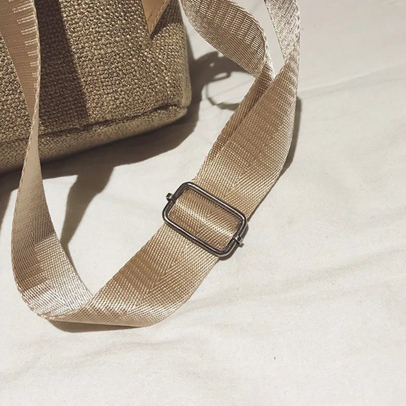 New Women Fahsion Canvas Backpacks Student Travel Female Casual Shoulder Bags Lady Weave Mochila Holiday Knit Back Pack BP3015 (15)