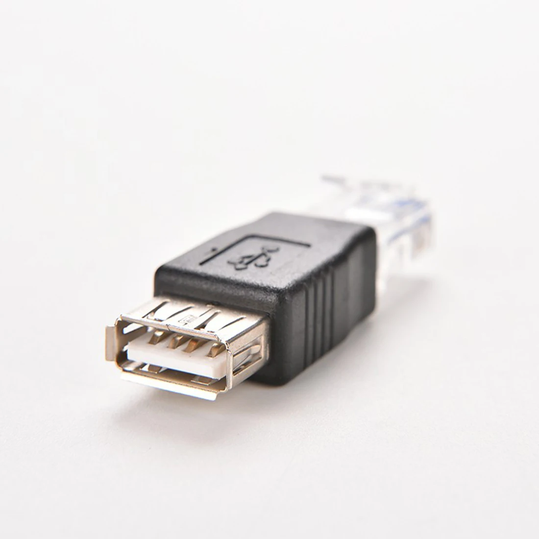 New Crystal Head RJ45 Male to USB 2.0 AF A Female Adapter Connector Laptop LAN Network Cable Ethernet Converter Transverter Plug-in Connectors from Lights ...