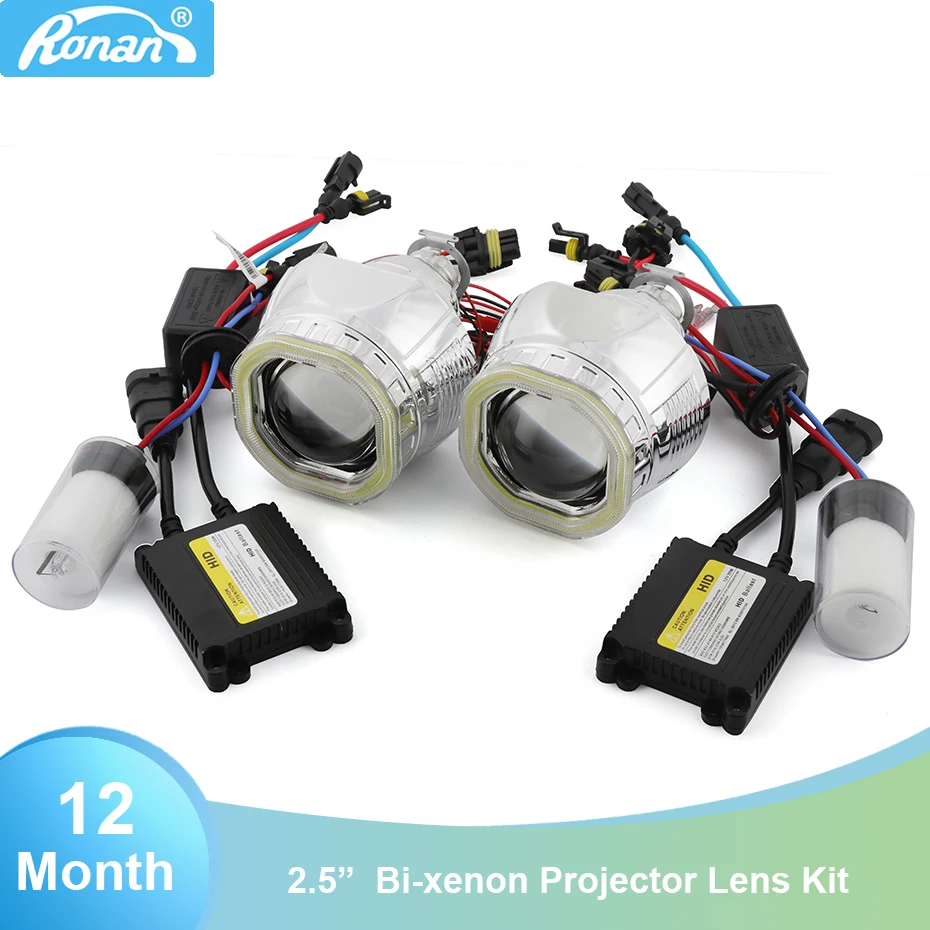 RONAN 2.5 HID Bi xenon Headlight Projector Lens Full Retrofit Car