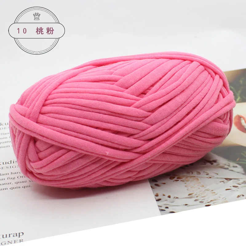 TPRPYN 100 г = 1 шт. плотная ткань полоска Пряжа Ремесло для ручная вязка крючком DIY подушка одеяло ткань полоса для сумок - Цвет: 10 peach pink