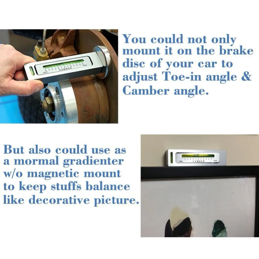 Adjustable Magnetic Camber Castor Strut Wheel Alignment Gauge Measure Tool Universal For Car Truck SUV