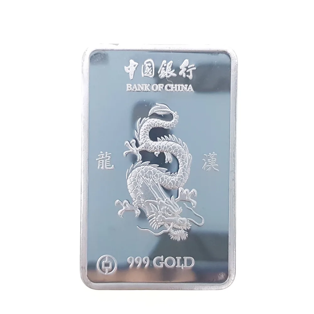 Commemorative Coin Collection Medal Souvenir Badge Money Anniversary Silvery Bar Plated Bullion Twelve zodiac Dragon | Дом и сад
