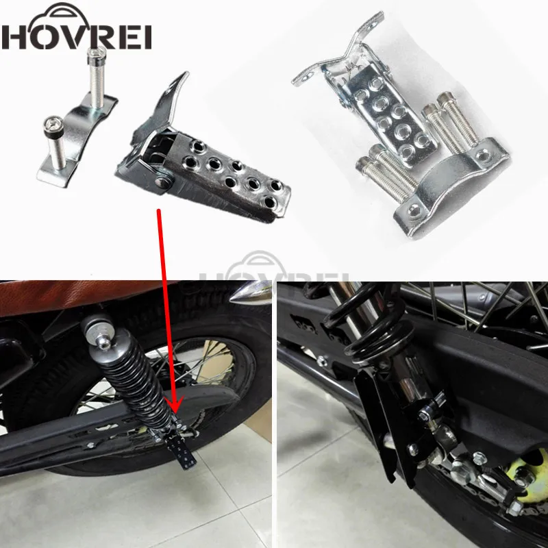 

new universal motorcycle retro shock absorber rear foot peg foot rest for AX100 Suzuki GN125 Jialing JH70 honda CG125