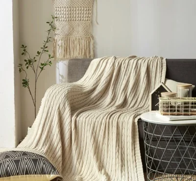 Скандинавское мягкое вязаное одеяло ручной работы из хлопка розового, белого, синего и серого цветов, вязаное одеяло для кровати, одеяло для дивана, 120x180 см, 180*200 см - Цвет: 6