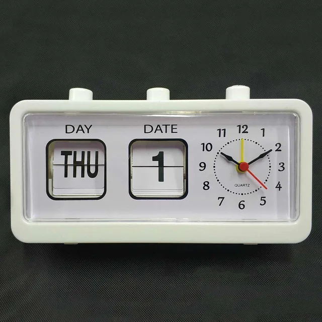 Flip Clock Vintage Decorative Bedroom Retro Down Date