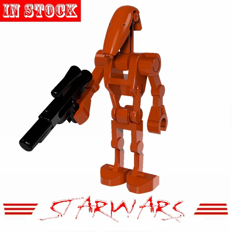 

Legoing Star Wars Brown Battle Droid Robot Figures Chopper R4-905 The Last Jedi Robots Building Blocks Sets Models Toys Legoings