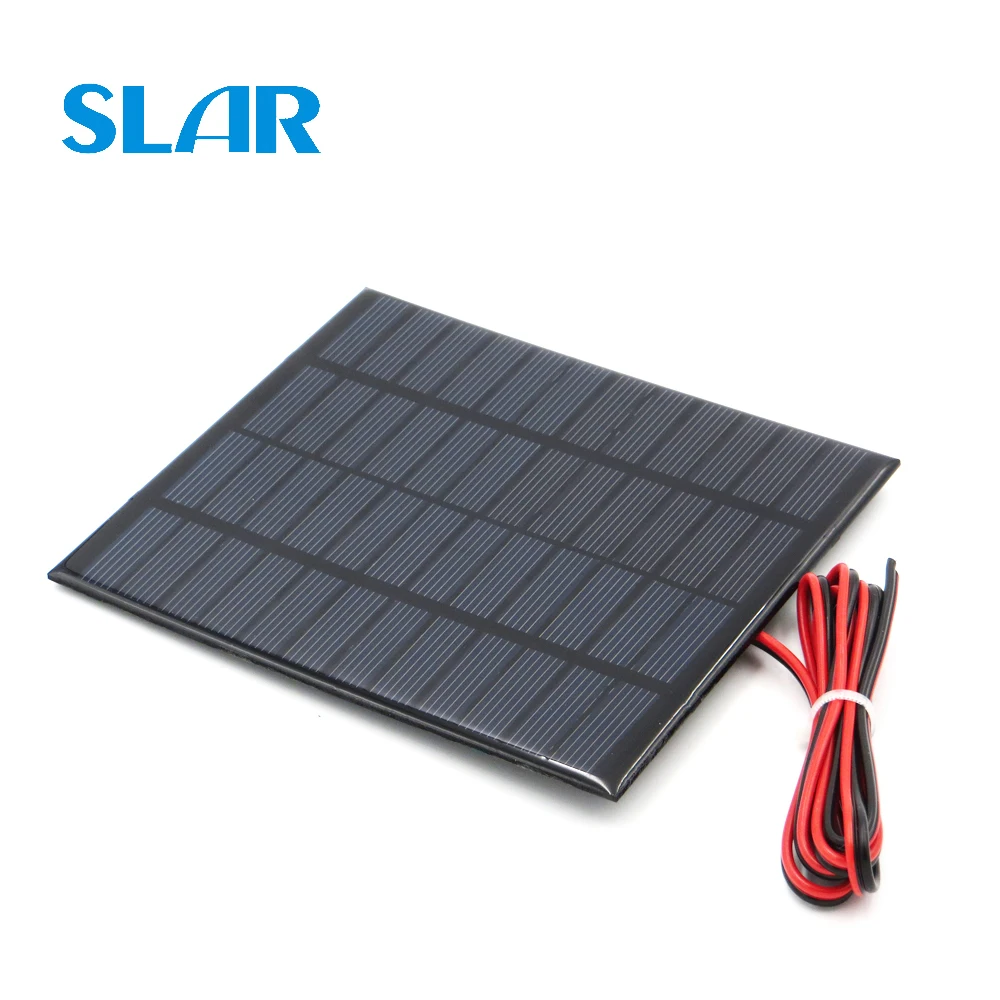 

Solar Panel Polycrystalline Silicon 12V 160mA with 100cm extend cable DIY Battery Charger Module Mini Solar Cell wire toy