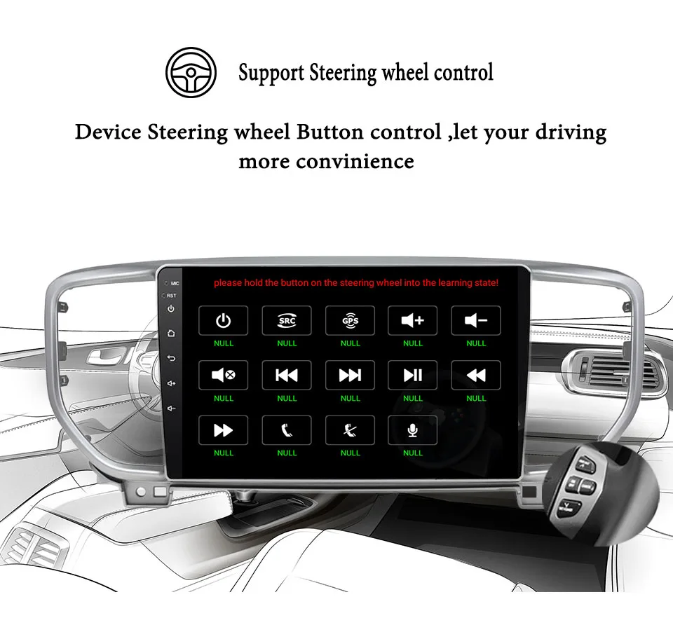 Flash Deal android 9.0 Octa Core car dvd player for KIA sportage 2018 2019 KX5 gps navigation 1 din car stereo head unit 3