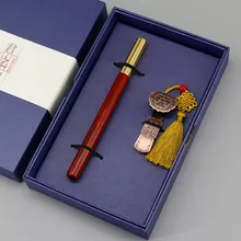 1 шт. китайский стиль красного дерева ручка для подписи 32gu набор посуды Wenchuang деревянный бизнес для совещаний подарочный