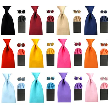 

Men's Solid 8cm Wide Necktie Wedding Handkerchief Pocket Square Cufflinks Set SETBW0059