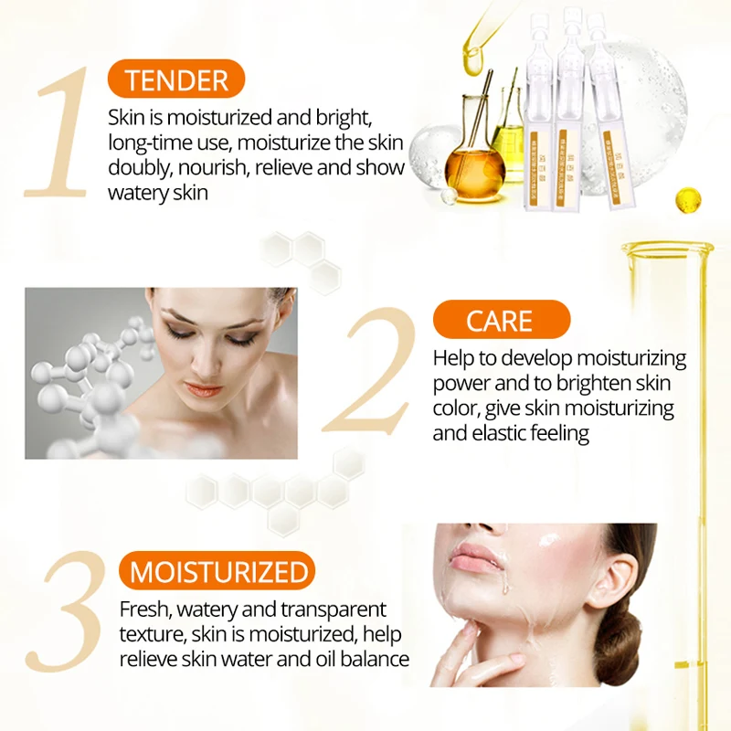 Vitamin C Hyaluronic Acid Face Serum Anti Aging Whitening Moisturizing Essence for Wrinkles Fine Lines and Sensitive Skin care