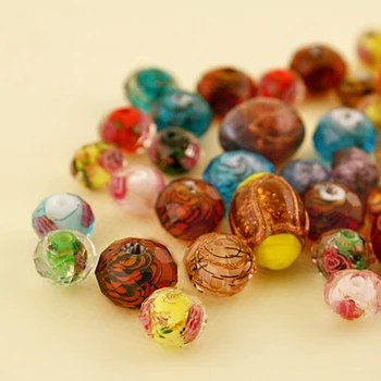 

Mixed Different Shape Size Irregular Lampwork Glass Loose Beads for Jewelry Making DIY Necklaces Bracelets Craft Handmade