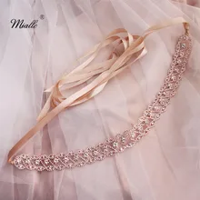 Miallo мода полное обручальное кольцо из розового золота Хрустальный пояс невесты горный хрусталь пояс свадебное платье аксессуары пояс с алмазами
