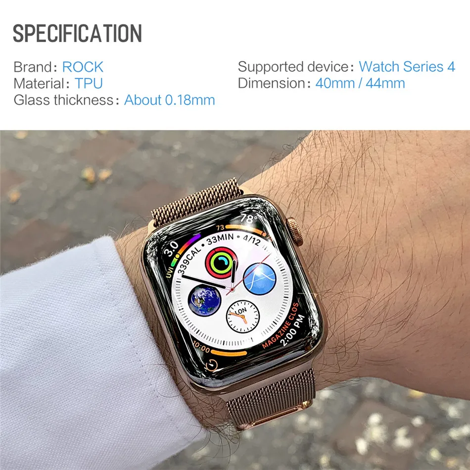 Rock 0.4mm Hydrogel Screen Protectors for iWatch Serise 411