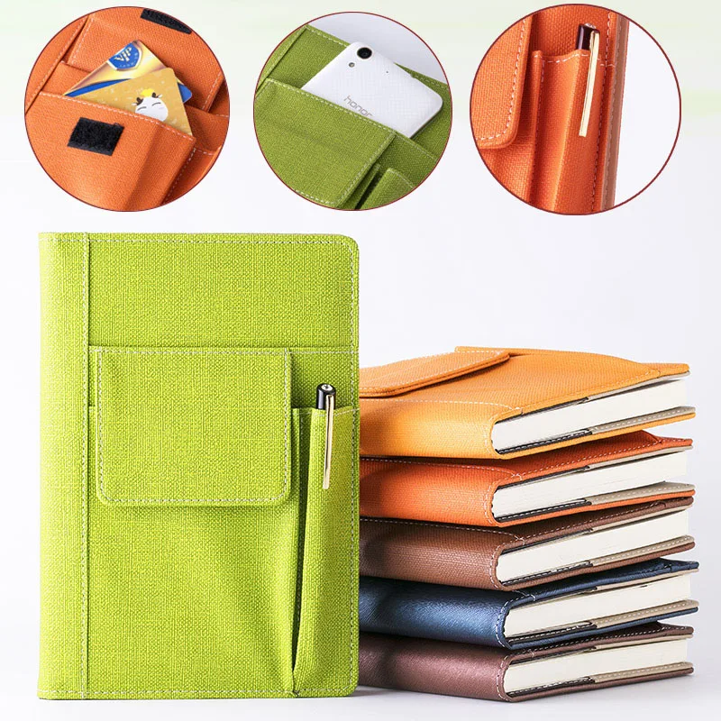 

RuiZe New Multifunctional Business notepad planner office notebook A5 leather notebook hard cover creative stationery note book