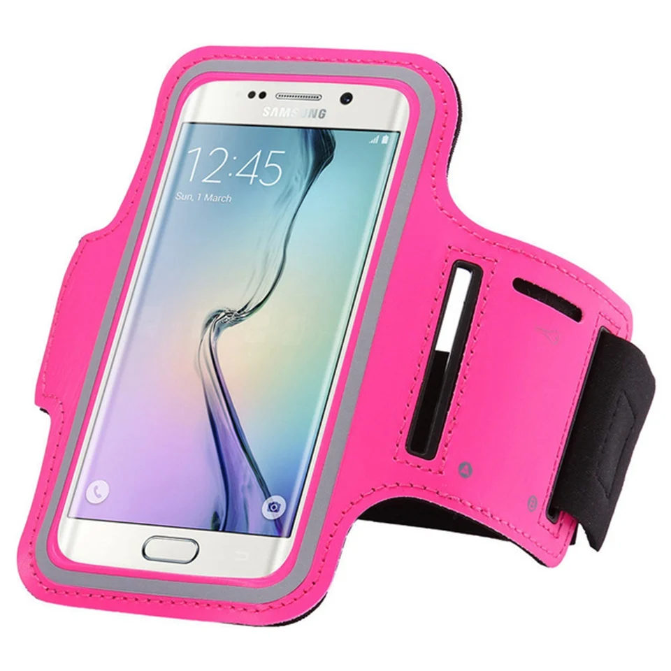 Спортивные повязки чехол для samsung Galaxy S7 S6 край S5 S4 чехол для телефона нарукавники ленточный ремень на руку чехол сумка для бега и тренировок чехол