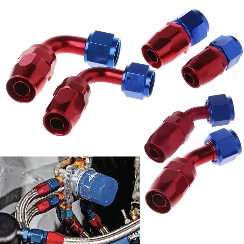 

AN8 8 AN 0 Degree Reusable Straight Swivel Seal Braided Hose End Fitting Adapter