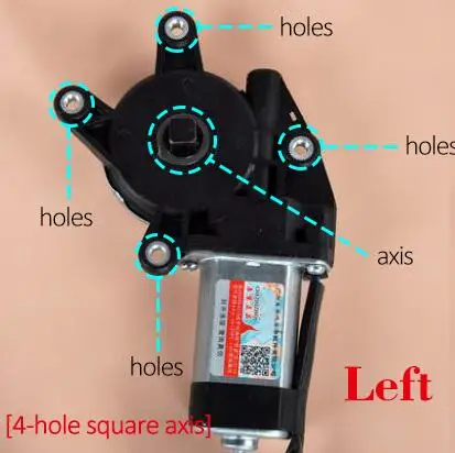

High quality 12V/24V 4 hole square axis Electric car Window lifter motor Power car Window Motor Regulator
