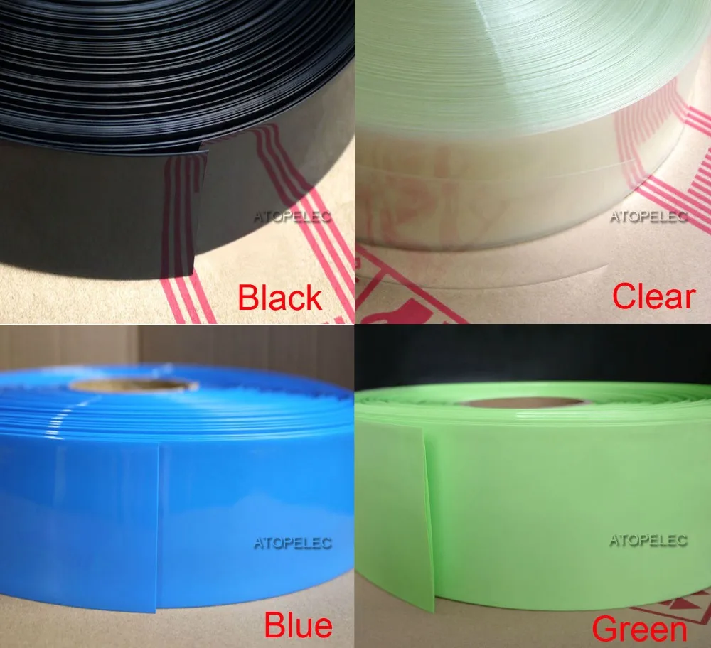 

Wide 125MM / Diameter 80MM PVC 2:1 Heat Shrink Tubing Battery Wrap 1 Meter