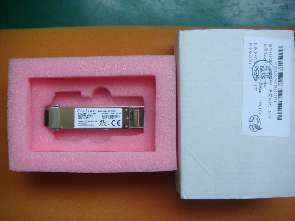 

FINISAR FTLX8511D3-HW 850nm XFP 10G 300M multimode optical module 10GBASE-SR/SW 1200-Mx-Sn-I