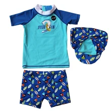 Bébé Petits Garçons Rashguard Swim Set 3 pc Maillots De Bain Maillot de Bain Pingouin