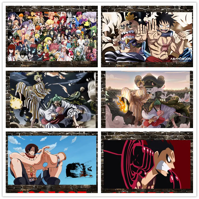 

One Piece HD canvas poster Japanese anime game poster mural home decoration canvas painting cuadros decoracion dormitorio