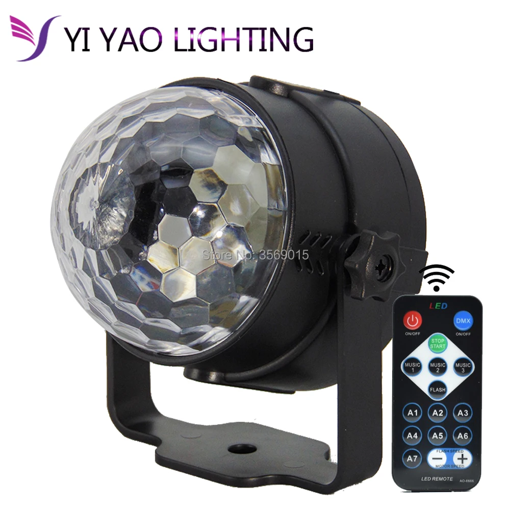

IR Remote 10W 110v-220v Colorful RGB projector Crystal Stage Light