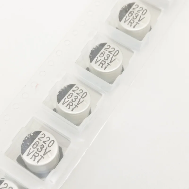 

50pcs/lot 63V 220UF 10X10 SMD Aluminum Electrolytic Capacitor 10*10MM