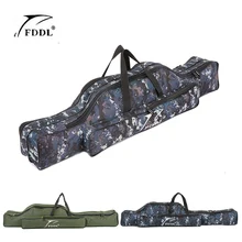 FDDL 90/110 см Рыболовная Сумка, сумка для удочки, сумка для рыболовных снастей, настоящая Рыболовная Сумка, сумка для переноски, двойной слой, удочка, катушка, Pesca