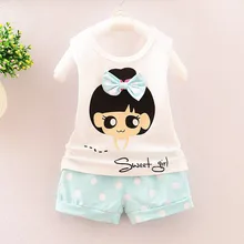 okoufen 2019 new baby girl clothes suit summer sleeveless girl t shirt children cotton vest girls suit kids clothing sets цена okoufen 2019 new baby girl clothes suit summer sleeveless girl t shirt children cotton vest girls suit kids clothing sets цены онлайн