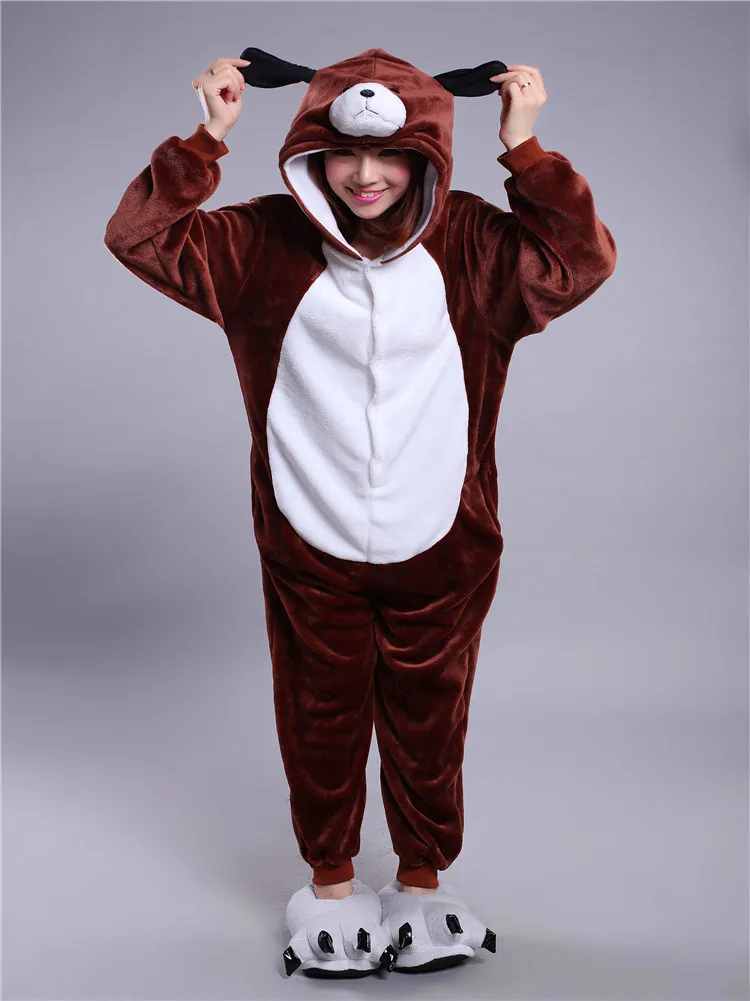 

Cute cartoon zodiac dog Pajamas Onesies Winter Kawaii Anime Hoodie Pyjamas Cosplay Adult Onesie Christmas Costume