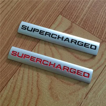 

5X 3D Zinc Alloy Metal Supercharged Engine Fender Hood Trunk sticker Emblems Badge For Range Rover L322 Vogue Car-styling