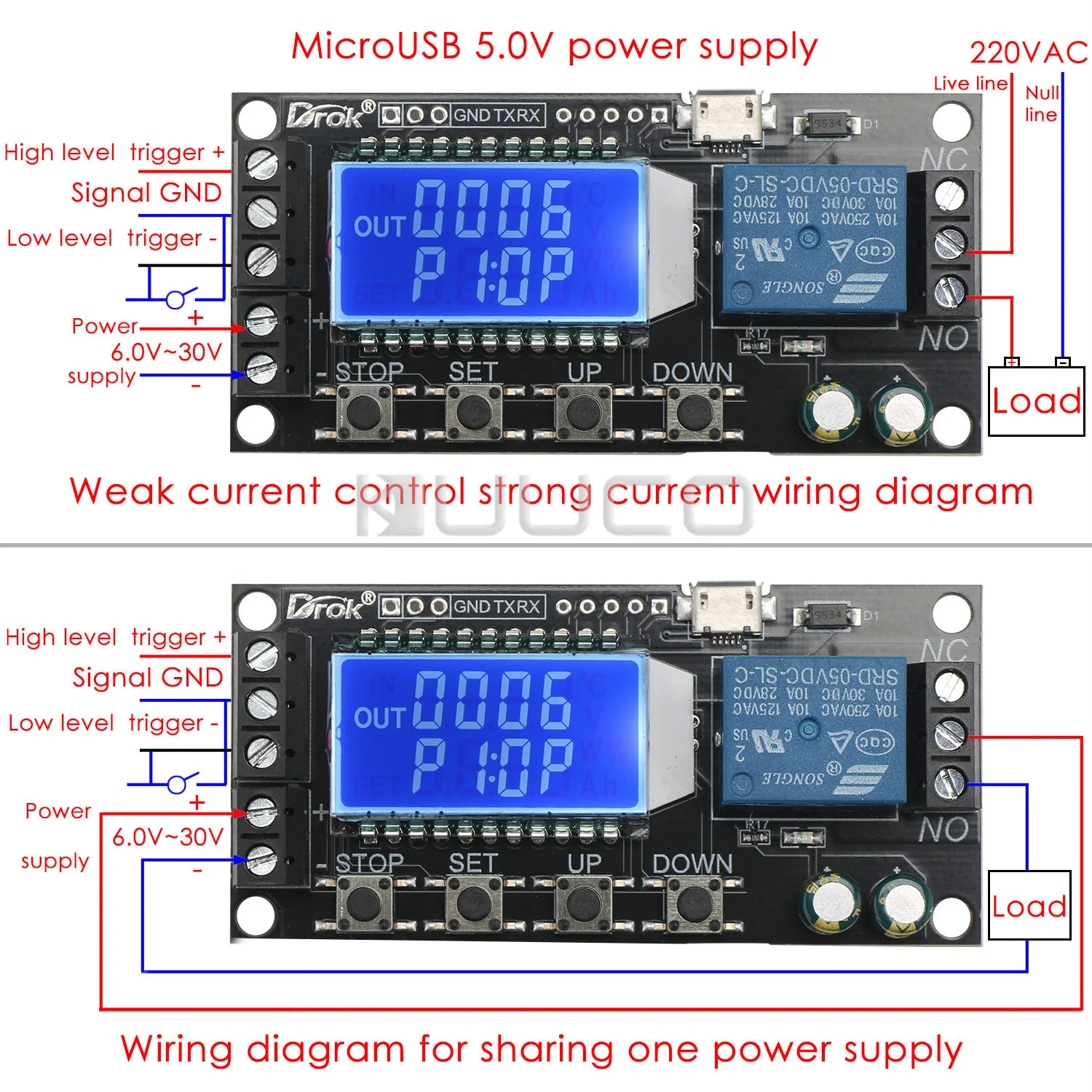 DROK Time Delay Relay, Timer Delay Controller Module DC 5V, 48 OFF