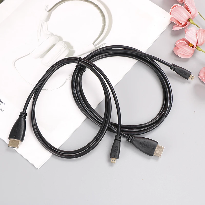 

1m/1.8m Black MicroHDMI Cable 1m/1.8m 1.4 Standard Correspondence/micro HDMI Cables