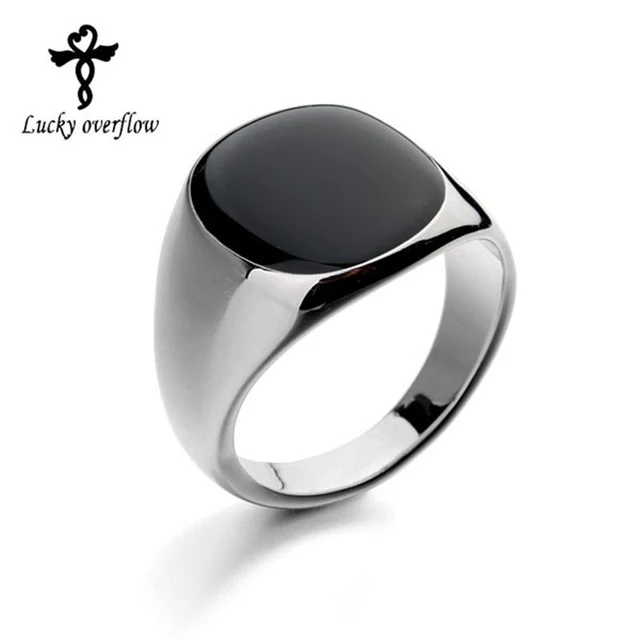2018 Hot Sale Fashion Black Wedding Rings For Men Brand Punk Luxury Black Onyx S 2018 Hot Sale Fashion Black Wedding Rings For Men Brand Punk Luxury Black Onyx S
