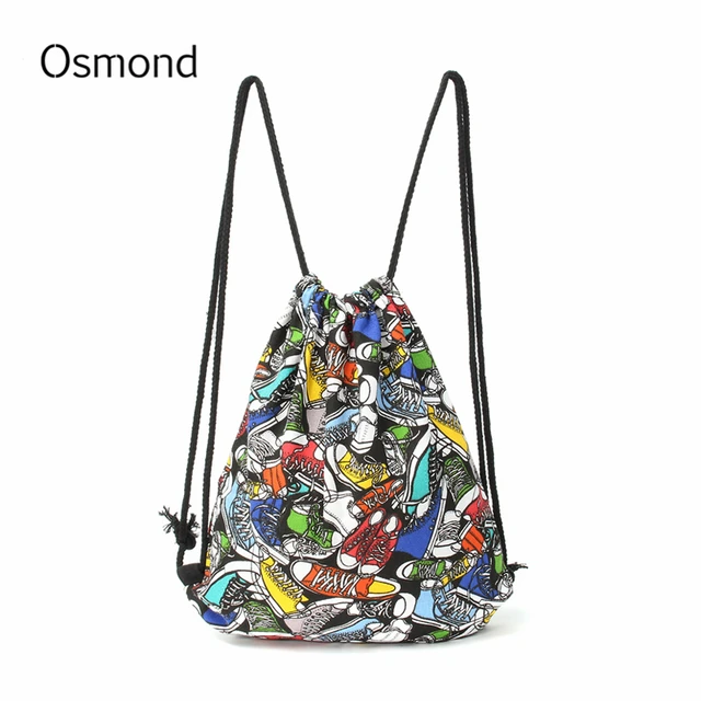 National Women Drawstring Bags Canvas Sack Bag Pack Striped Icecream National Women Drawstring Bags Canvas Sack Bag Pack Striped Icecream Backpack College Students Rucksack 15 Styles