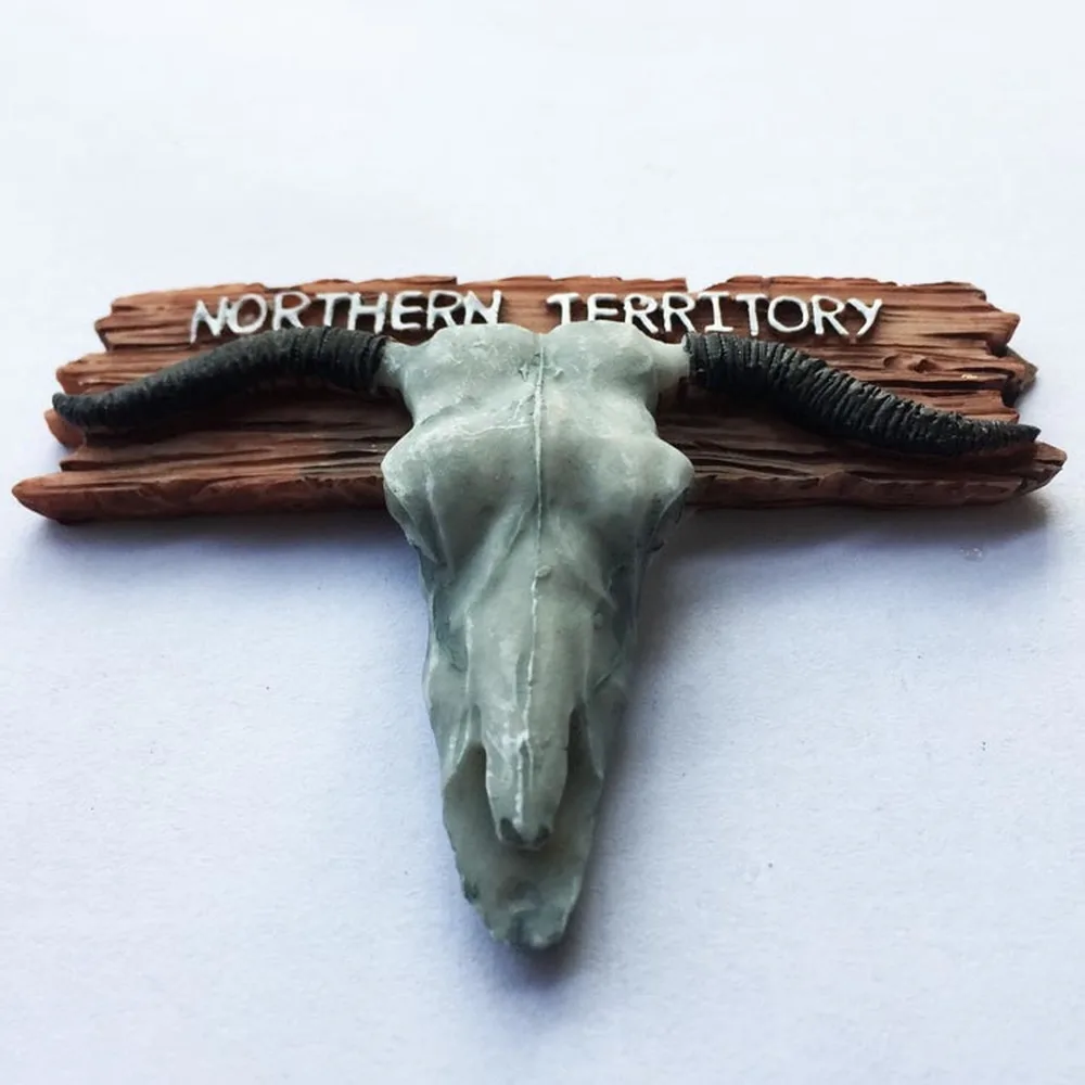 

Australia Northern Territory Kakadu National Park Bull Skull Totem Fridge Magnet Tourism Souvenir Refrigerator Magnetic Stickers