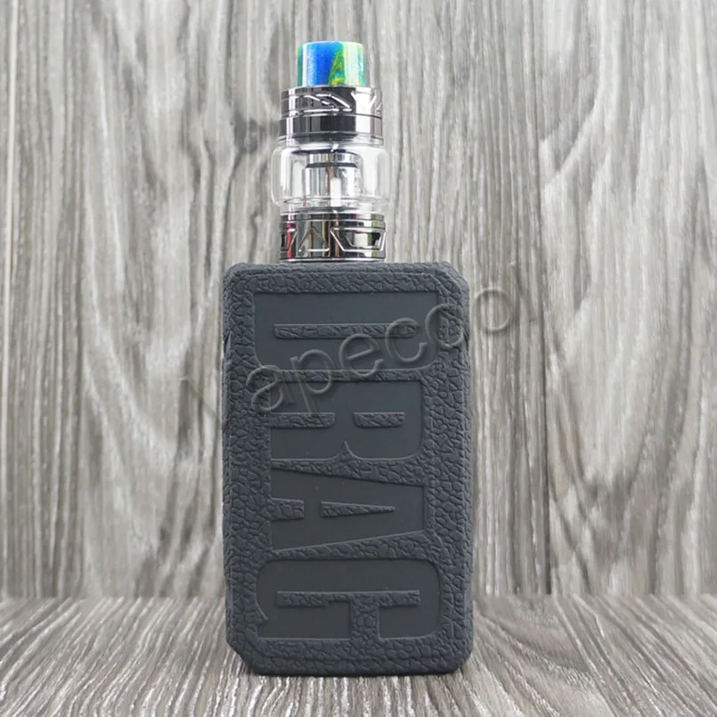 Чехол с текстурой для VOOPOO DRAG 2 177W TC BOX MOD, противоскользящий силиконовый чехол, кожный деколь, подходит для Vape VOOPOO DRAG V2 - Цвет: black case