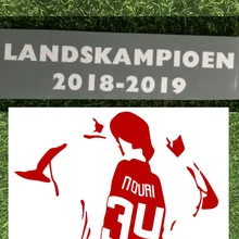 Коллекция года, серия чемпионов Eredivisie Match Details Landskampioen и Trend To Nouri Patch, Футбольная нашивка, значок