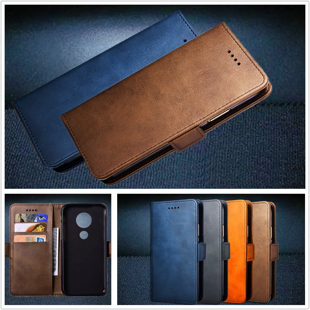 أعلى الفاخرة جلد جراب لهاتف Motorola موتو G6 اللعب/G 6 اللعب G6Play 5.7 \