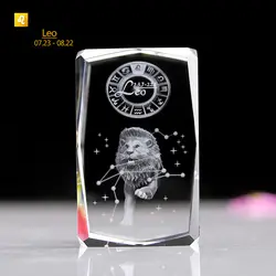 Leo Laser inside crystal 3D ночник изменение цвета Светодиодная лампа Новинка подарки для детей