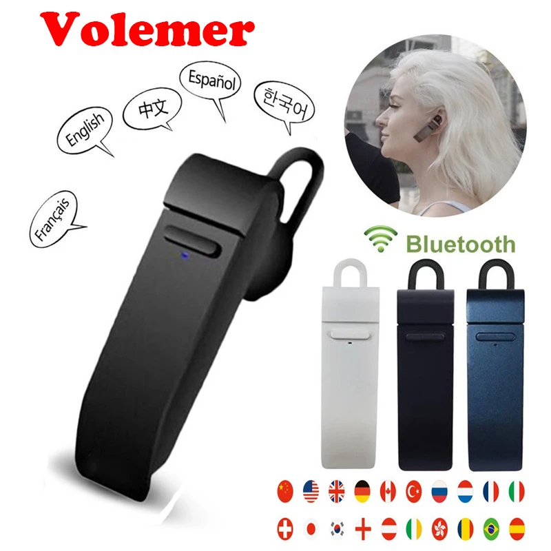 

Volemer Peiko Translate Earphone Wireless Business Bluetooth Earbuds 23 Languages Smart Dual Mode with Mic Mobile Phone Headset