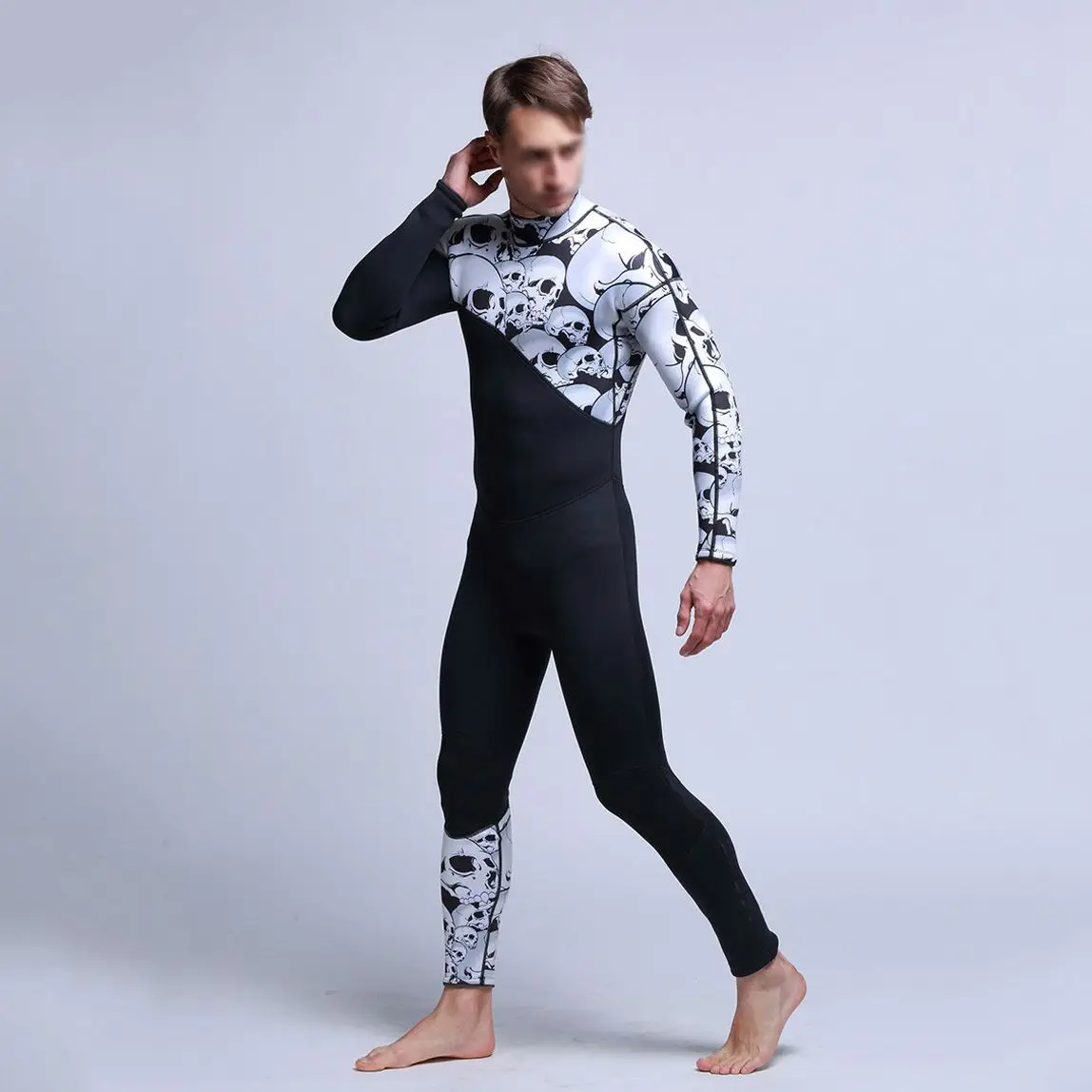 Man Siamese Diving Suit Long sleeved Surf Wear Personalized Wetsuit Male Free Diving Suit