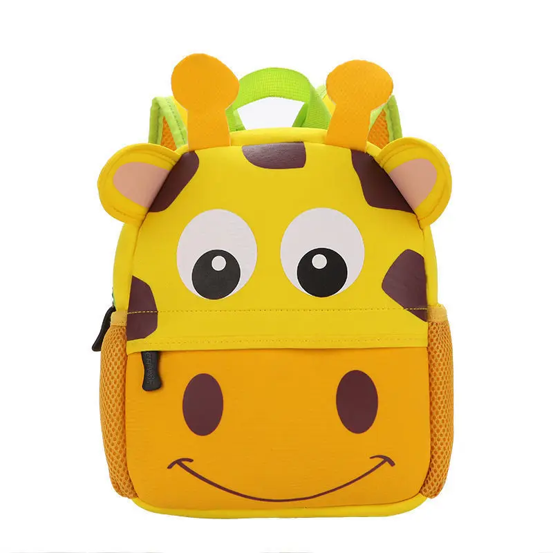 Милые детские сумки для малышей, рюкзак для детского сада, школьный рюкзак для мальчиков и девочек, Сумка с объемным рисунком животных - Цвет: Giraffe