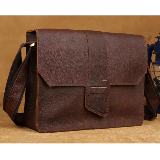 Tiding Men S Messenger Bags Leather Satchel A4 Doent Book Bag Tiding Men S Messenger Bags Leather Satchel A4 Doent Book Bag Brown Designers Brand Shoulder For