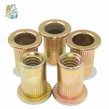 

20PCS Pull The Cap Rivet Nut Small Shen Head Riveting Nut Column Pattern Rivet Nuts Knurled Rivet Nut M6 GB17880