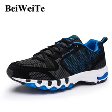 Мужская обувь для бега, спортивные кроссовки, дышащий светильник, тренировочная обувь для мужчин, большой размер, нескользящая прогулочная Уличная обувь для туризма, Новинка
