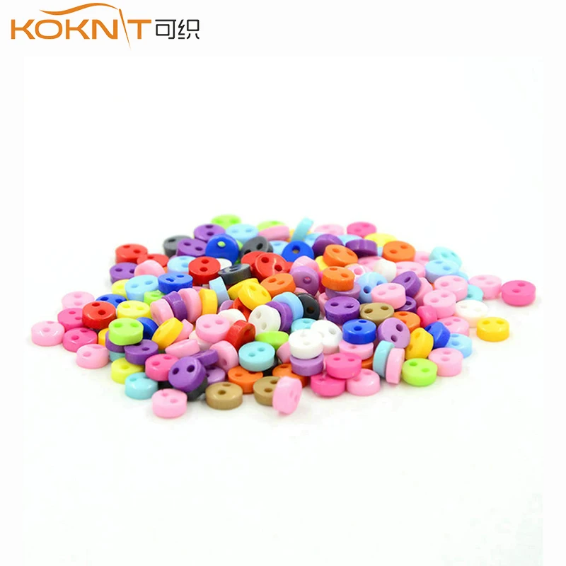 

200 Pcs/Set 6mm round nylon plastic mini multi-color small buttons with box sewing tools decorative buttons DIY clothing access